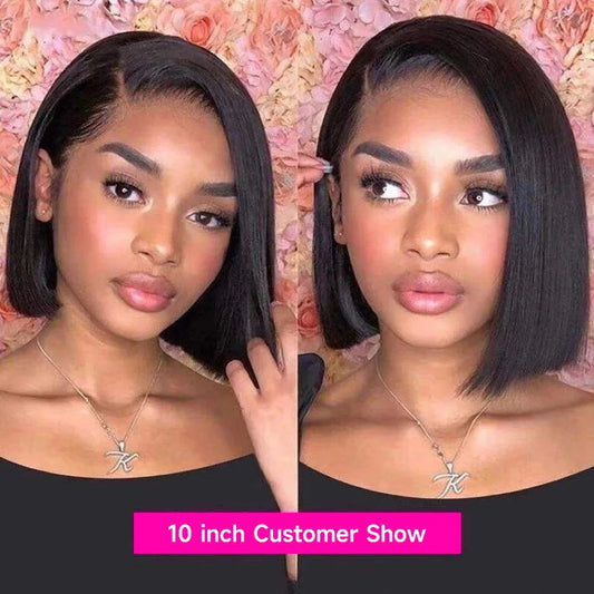 Amira Short Bob Lace Front Wig 13x4 Transparent Lace