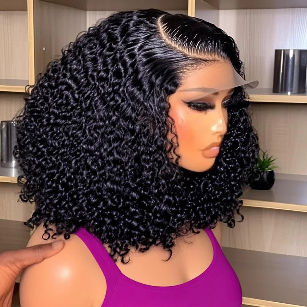 Portia 13x6 Lace Front Bob Wig (Human Hair, 1B)