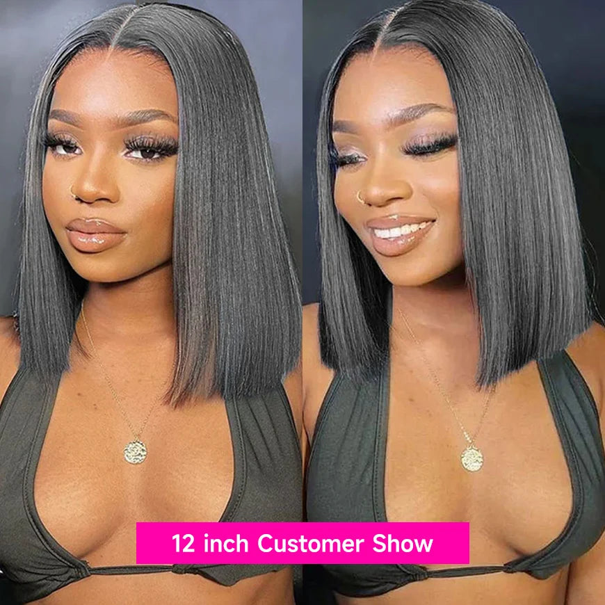 Amira Short Bob Lace Front Wig 13x4 Transparent Lace