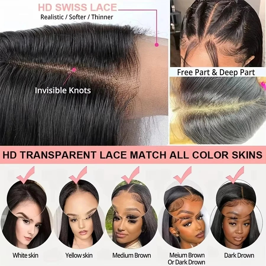 Zoë Glueless Lace Wig, Straight HD Lace (Human Hair)
