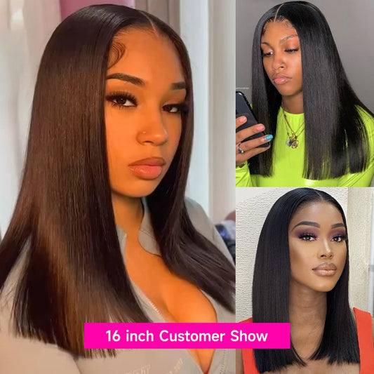 Amira Short Bob Lace Front Wig 13x4 Transparent Lace